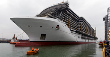 Float-out di “MSC Seaside” il cruiser più grande fatto in Italia