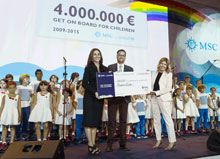 MSC Crociere per UNICEF raggiunti i 4 milioni