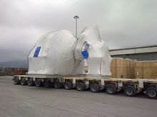 Maxi imbarco a Carrara per Multi Marine Services