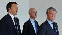 Matteo Renzi con Aponte nelle “due torri” di MSC