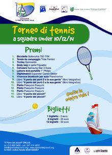 Torneo benefico di tennis con “Il Porto dei piccoli”