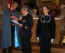 Medaglia d’oro a Faraone dall’Ordine di S. Giorgio