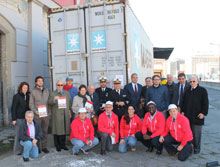 Partito da Napoli container della Solidarietà
