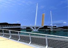 Passerella pedonale Revel tra Morin e porto Mirabello