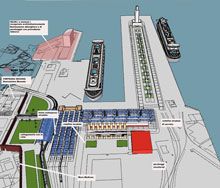 Binari e tram per il porto passeggeri