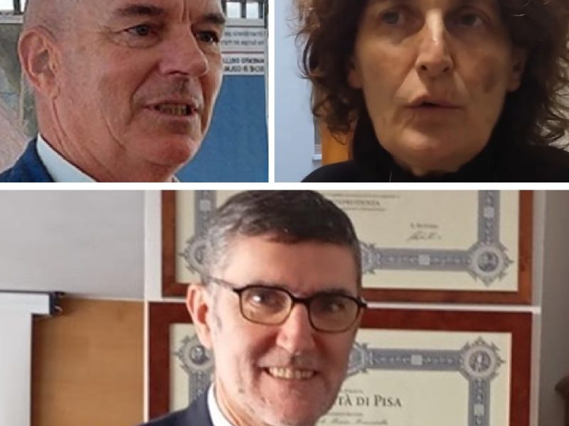 Sopra i sindaci Luca Salvetti e Marida Bessi. In basso il presidente dell’Authority Davide Gariglio