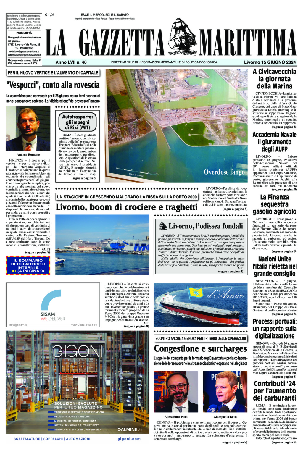 Giornale del 15-06-2024