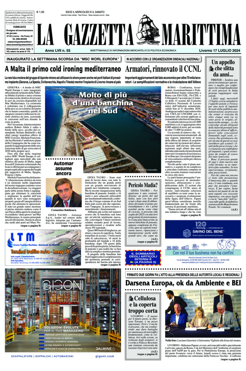 Giornale del 17-‘7-2024