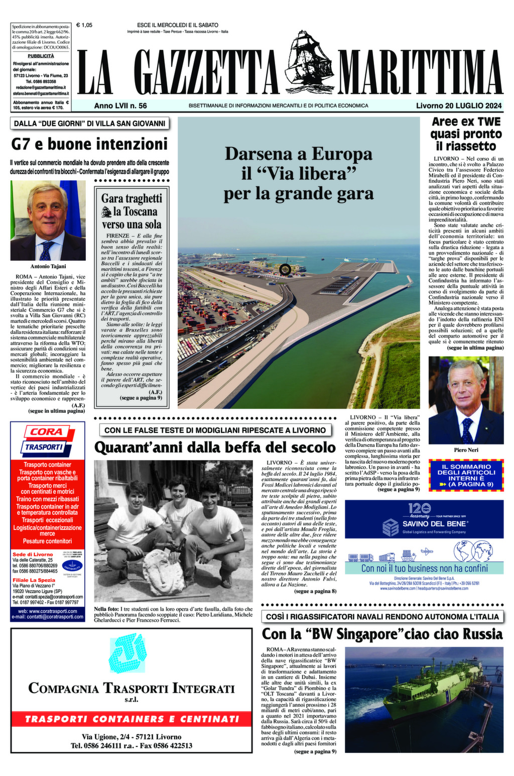 Giornale del 20-07-2024