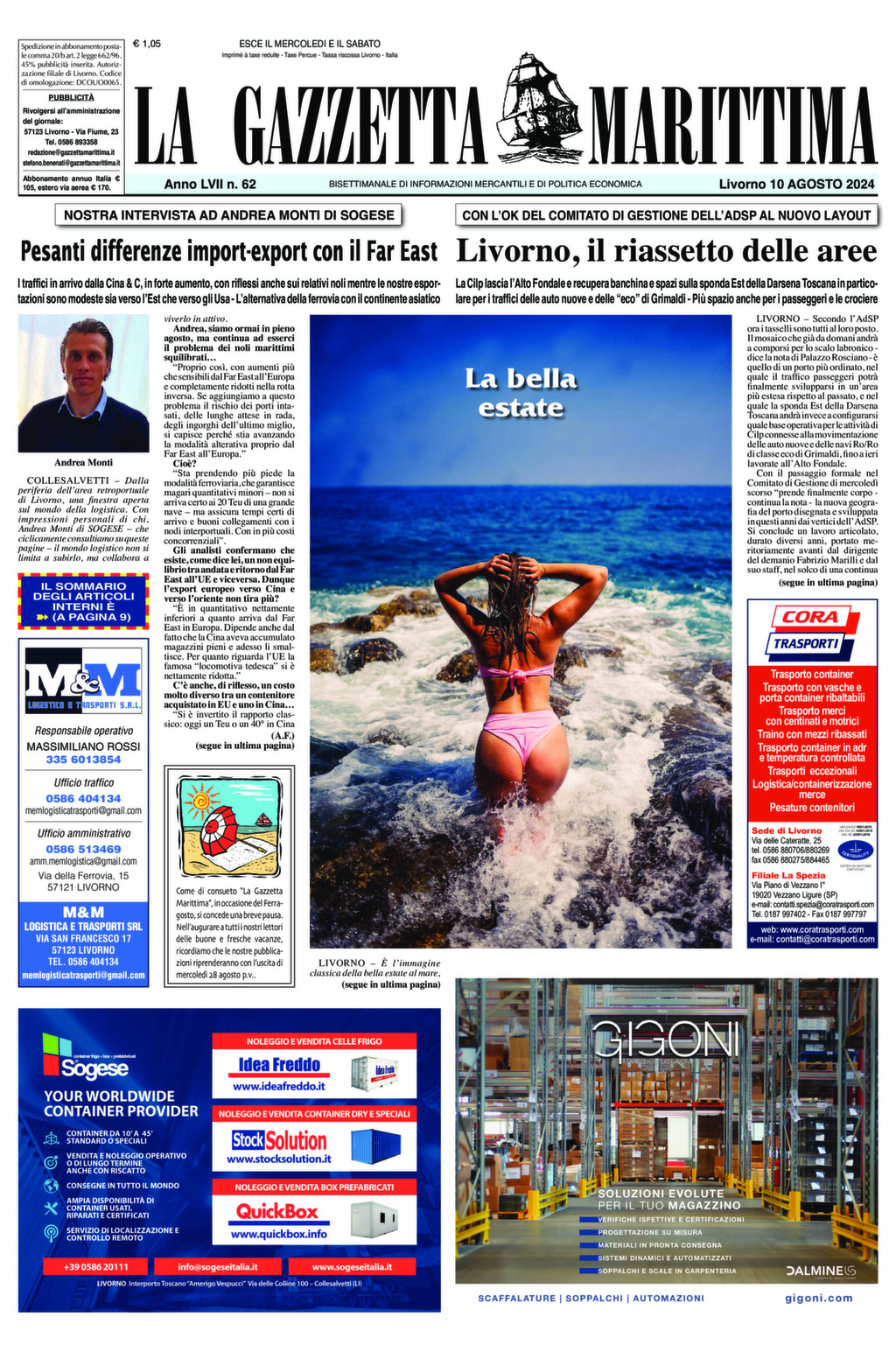 Giornale del 10-08-2024