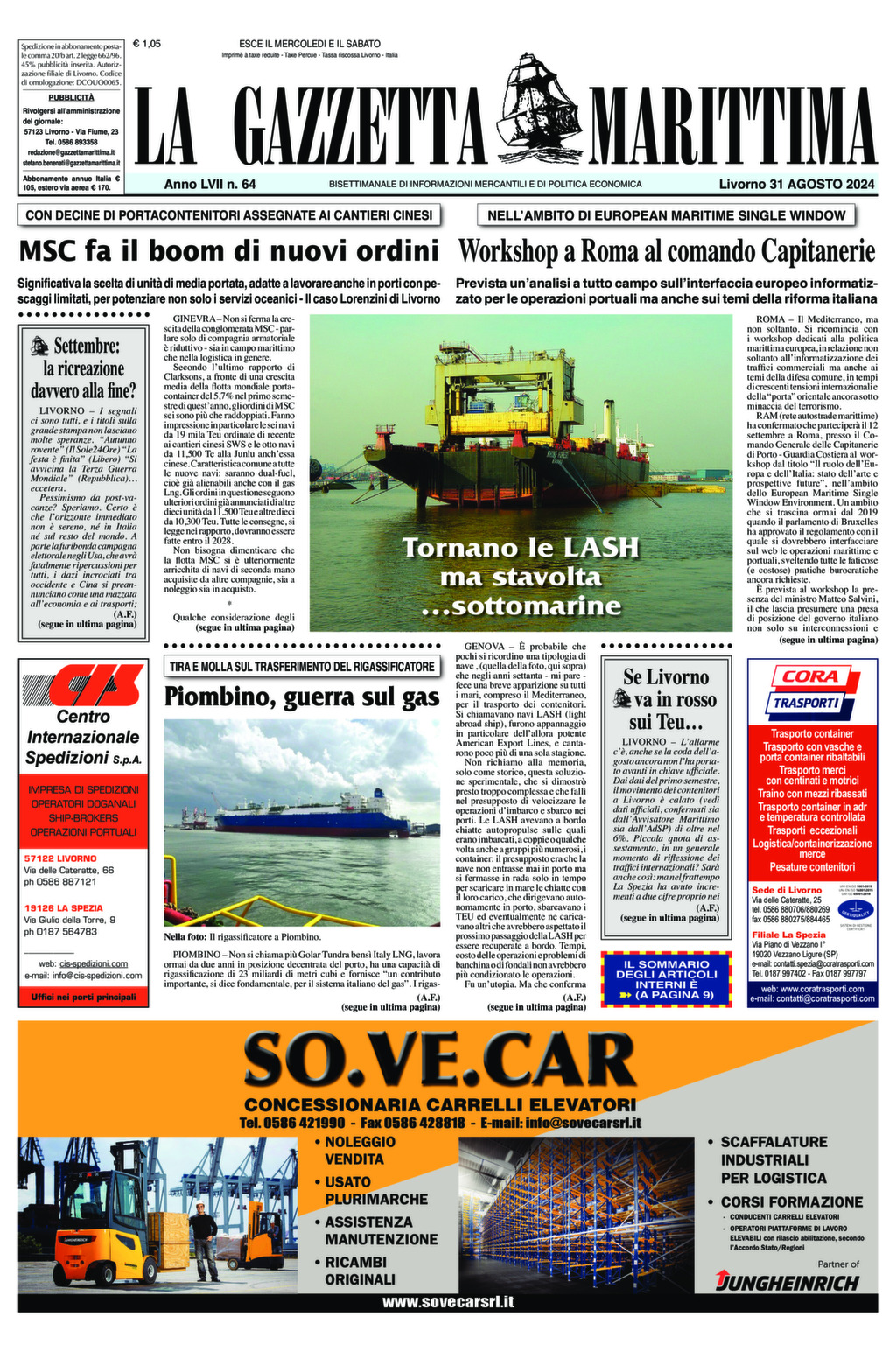 Giornale del 31-08-2024