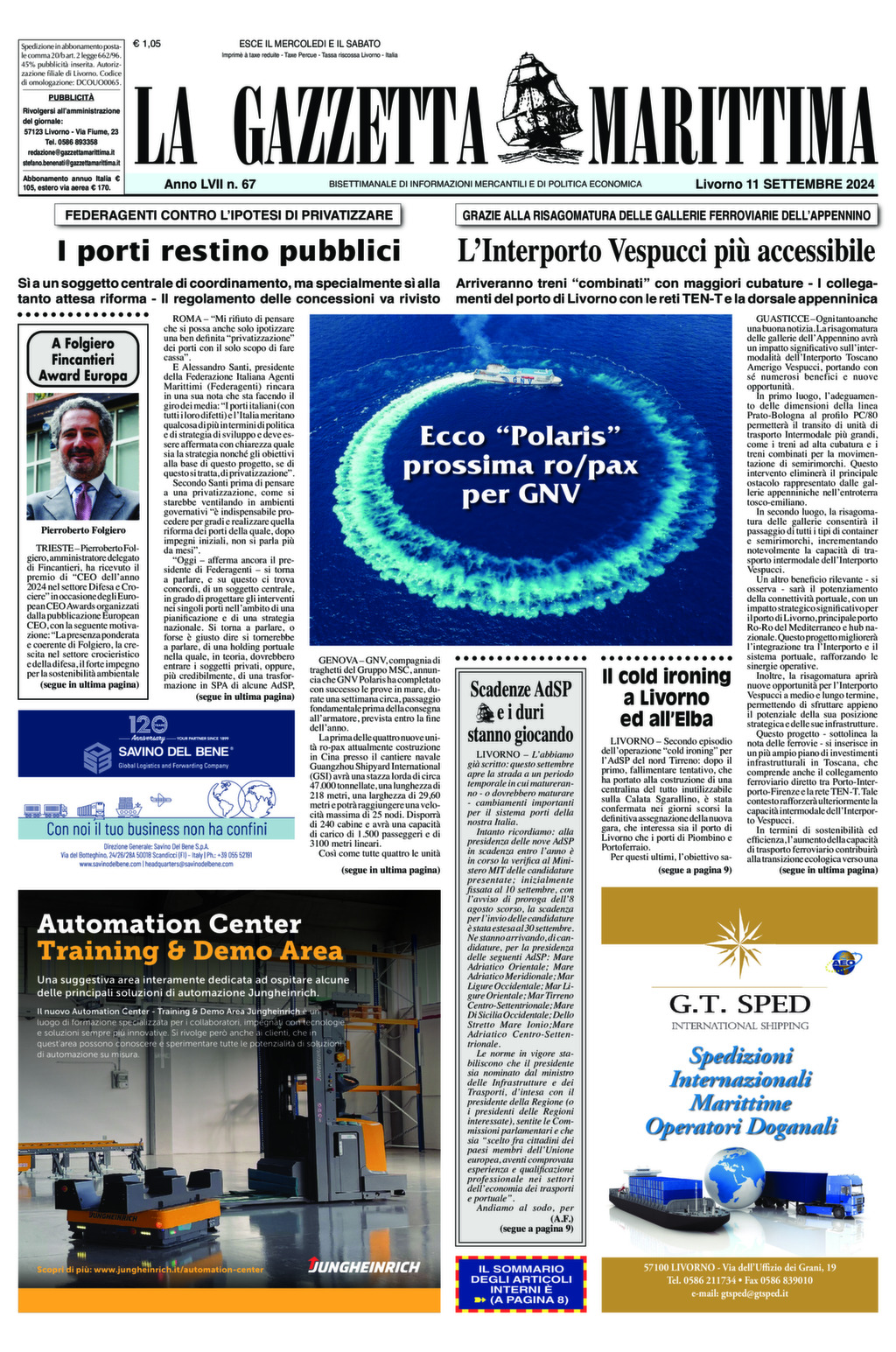 Giornale del 11-09-2024