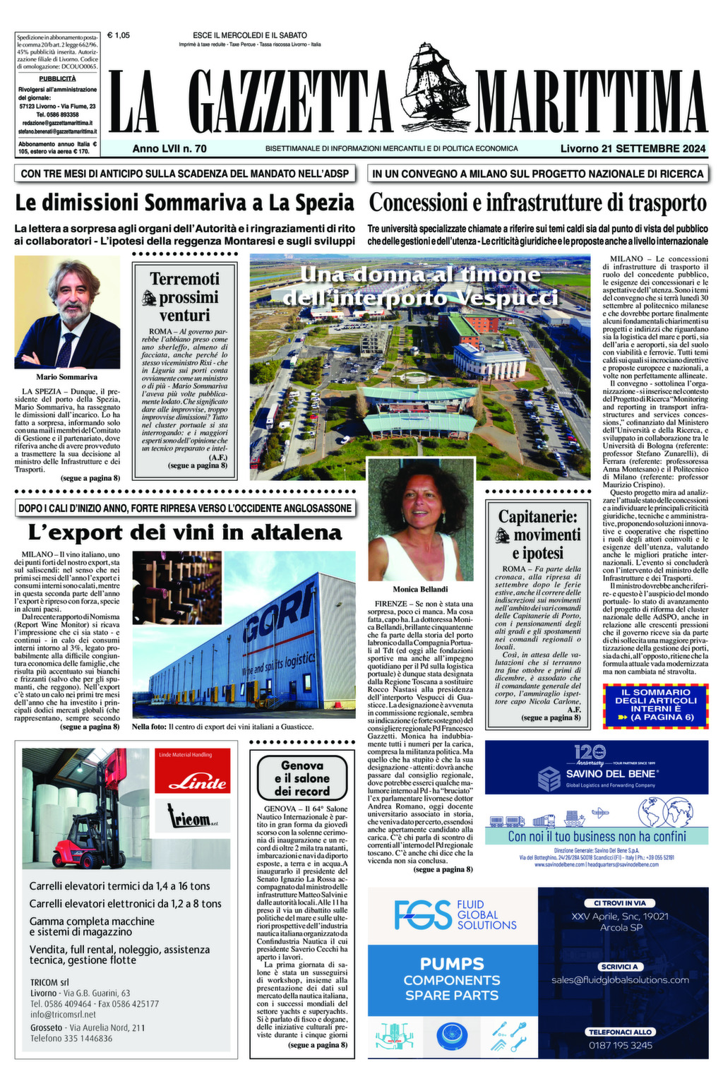 Giornale del 21-09-2024