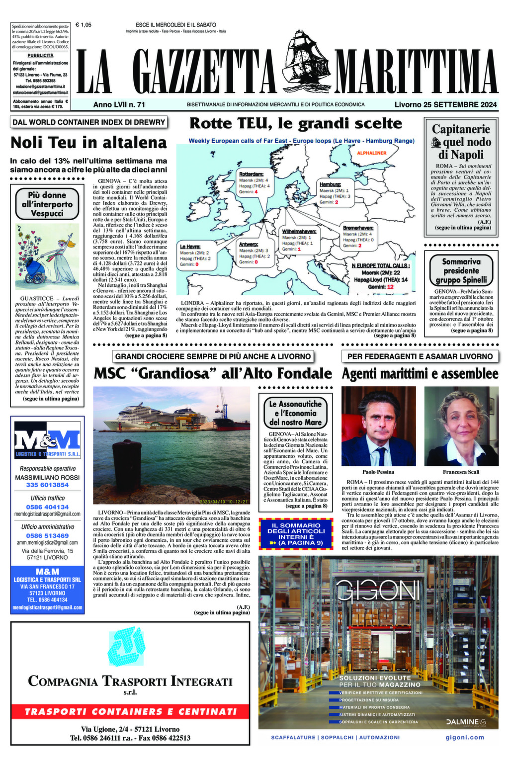 Giornale del 25-09-2024