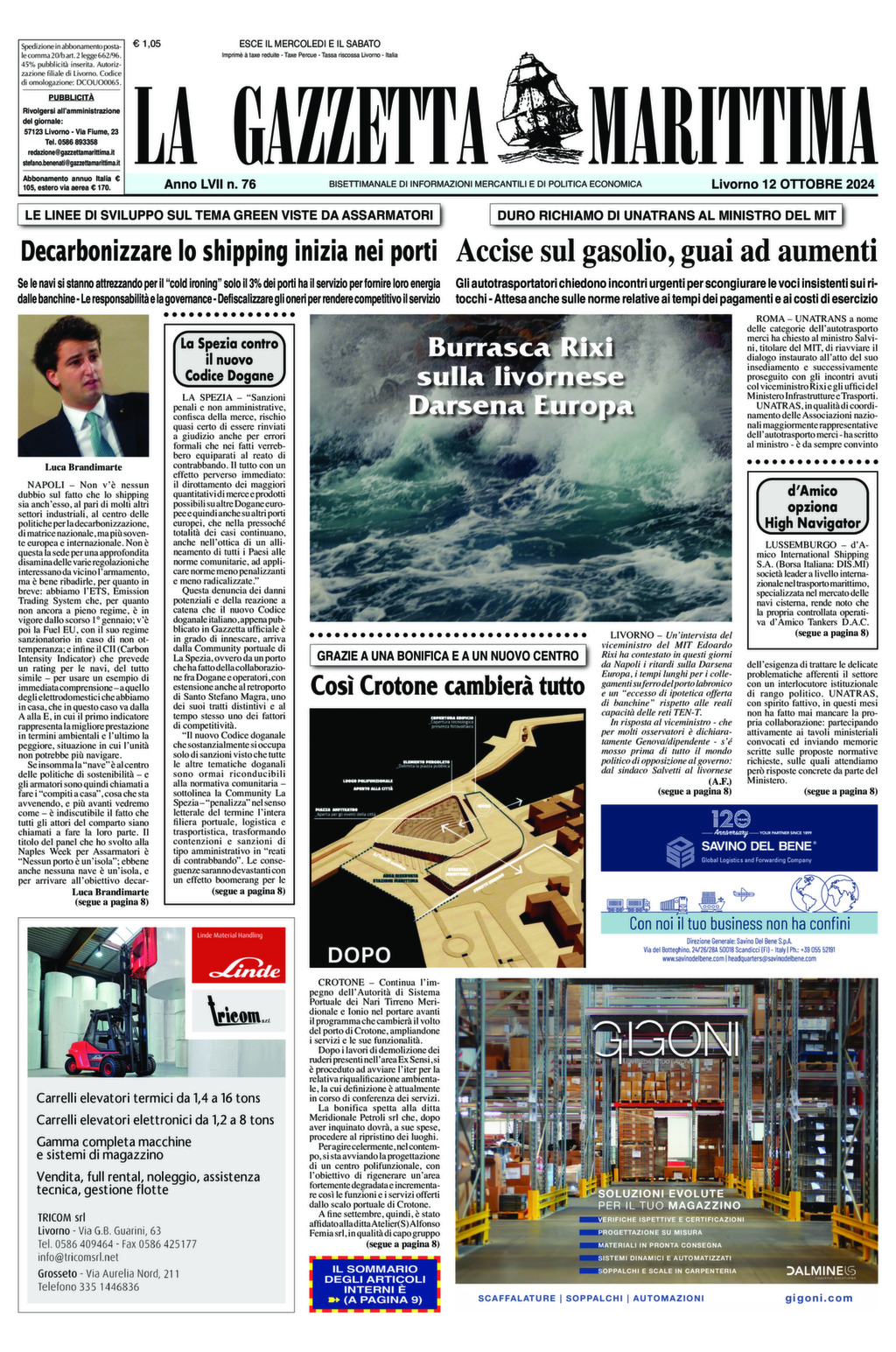 Giornale del 12-10-2024