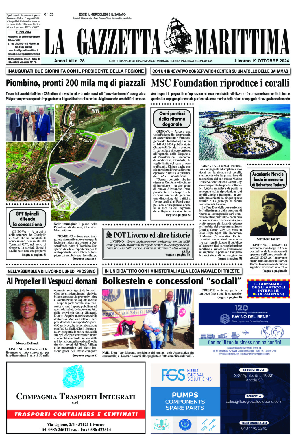 Giornale del 19-10-2024