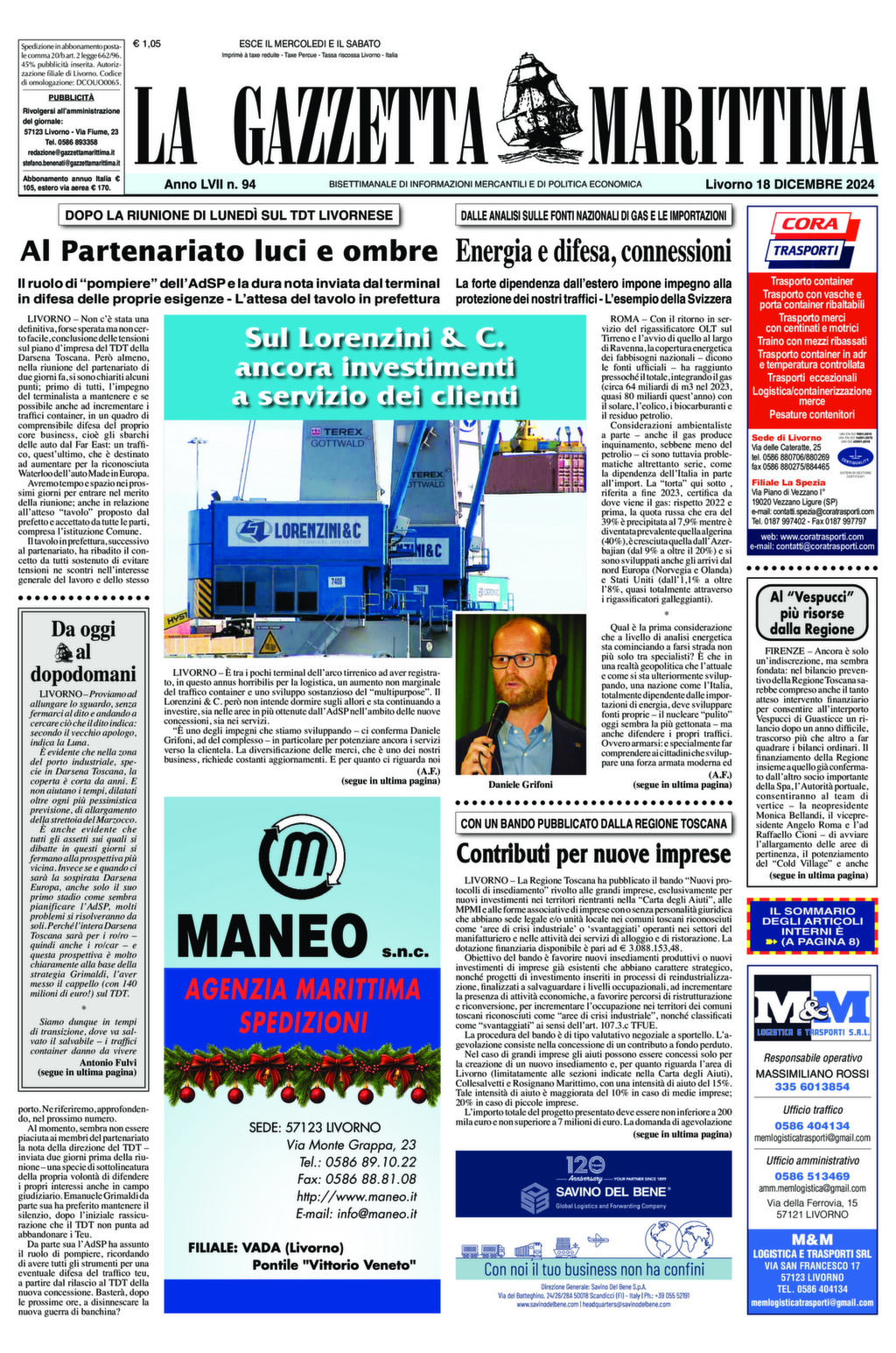 Giornale del 18-12-2024