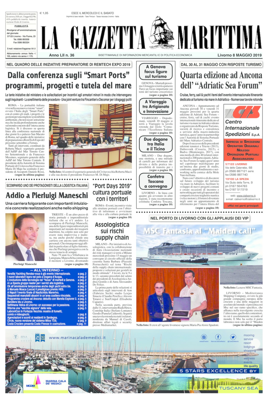 Giornale del 8-5-2019