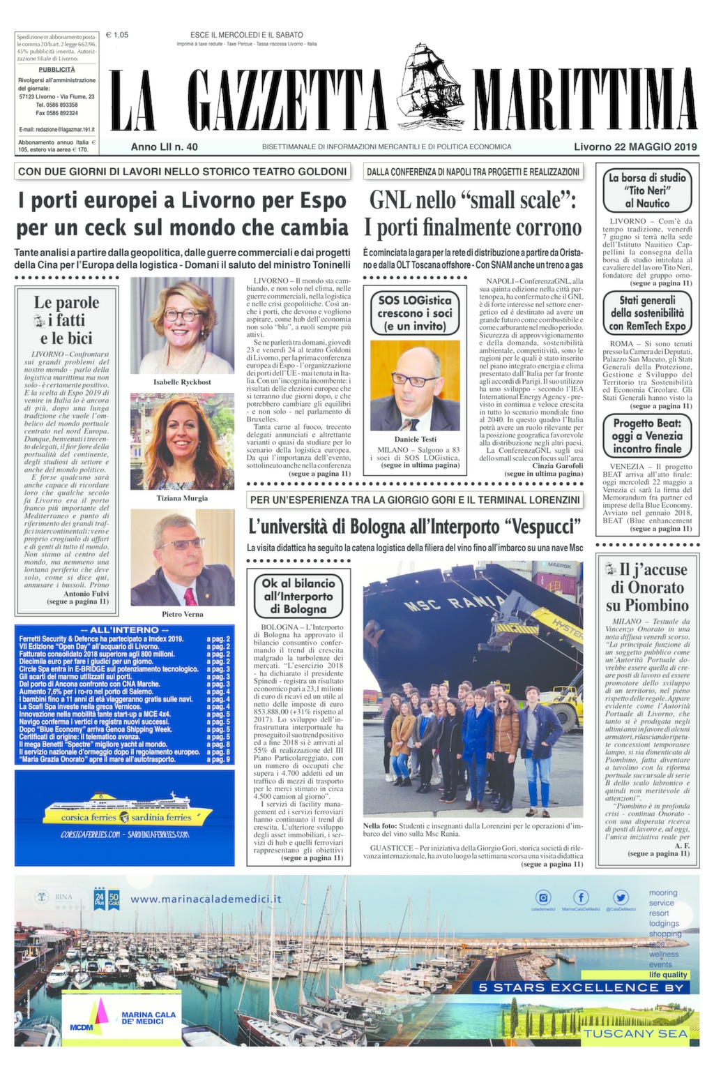 Giornale del 22-5-2019