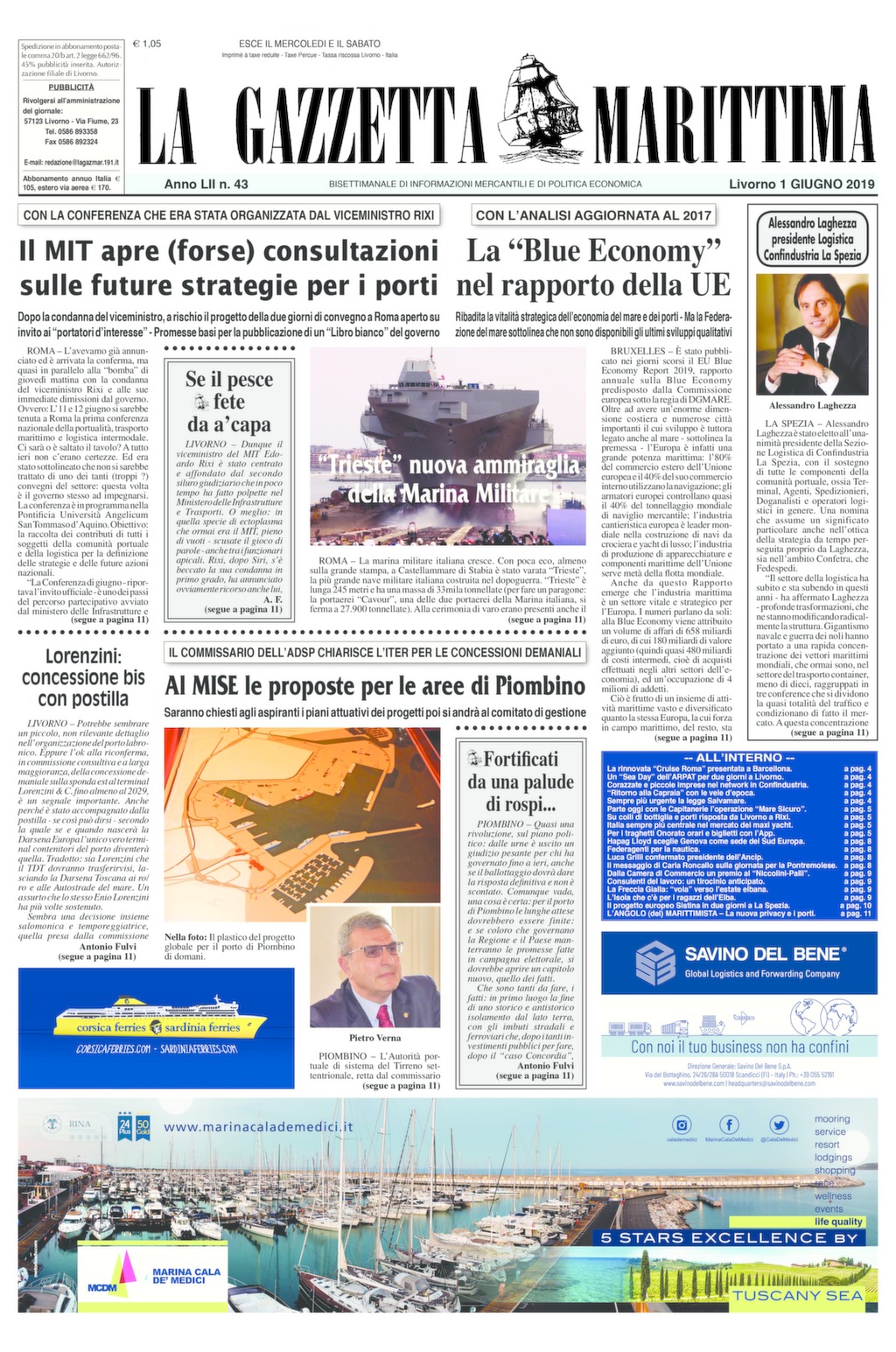 Giornale dell’1-6-2019