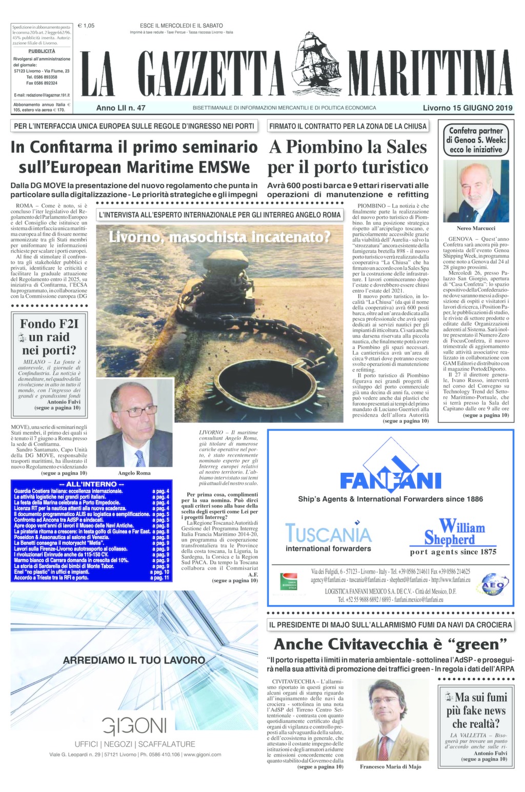 Giornale del 15-6-2019