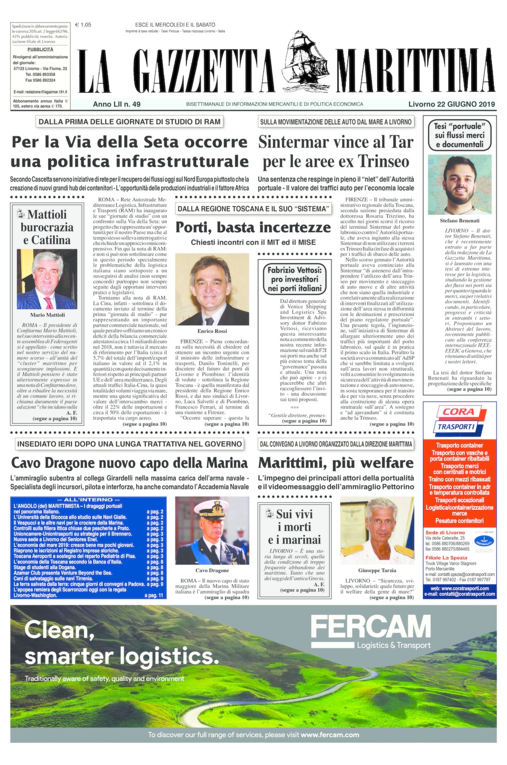 Giornale del 22-6-2019