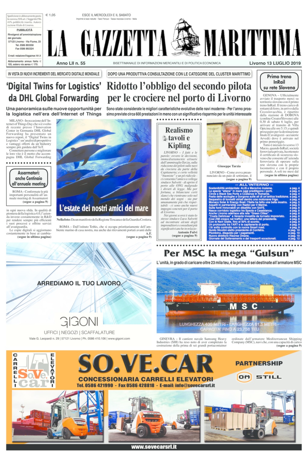 Giornale del 13-7-2019