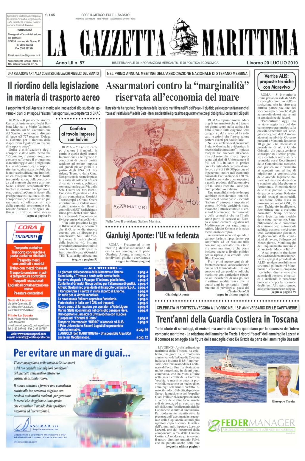 Giornale del 20-7-2019