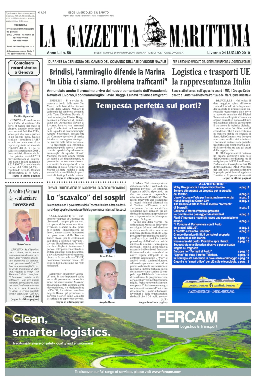 Giornale del 24-7-2019
