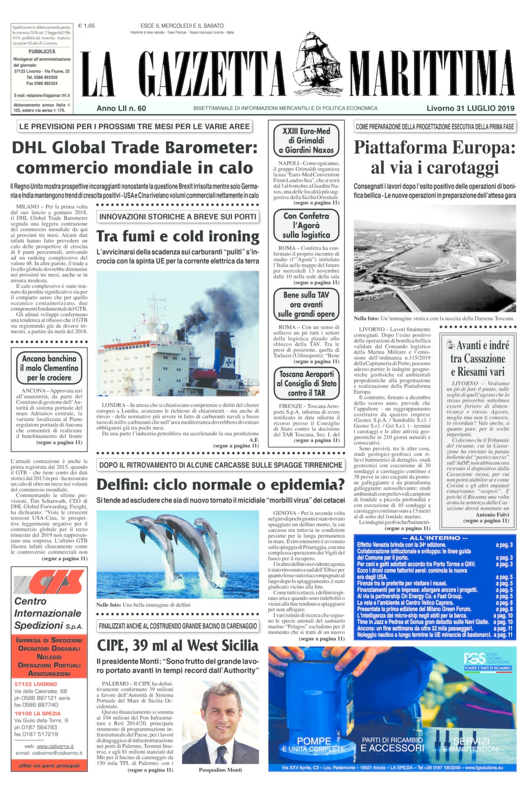 Giornale del 31-7-2019