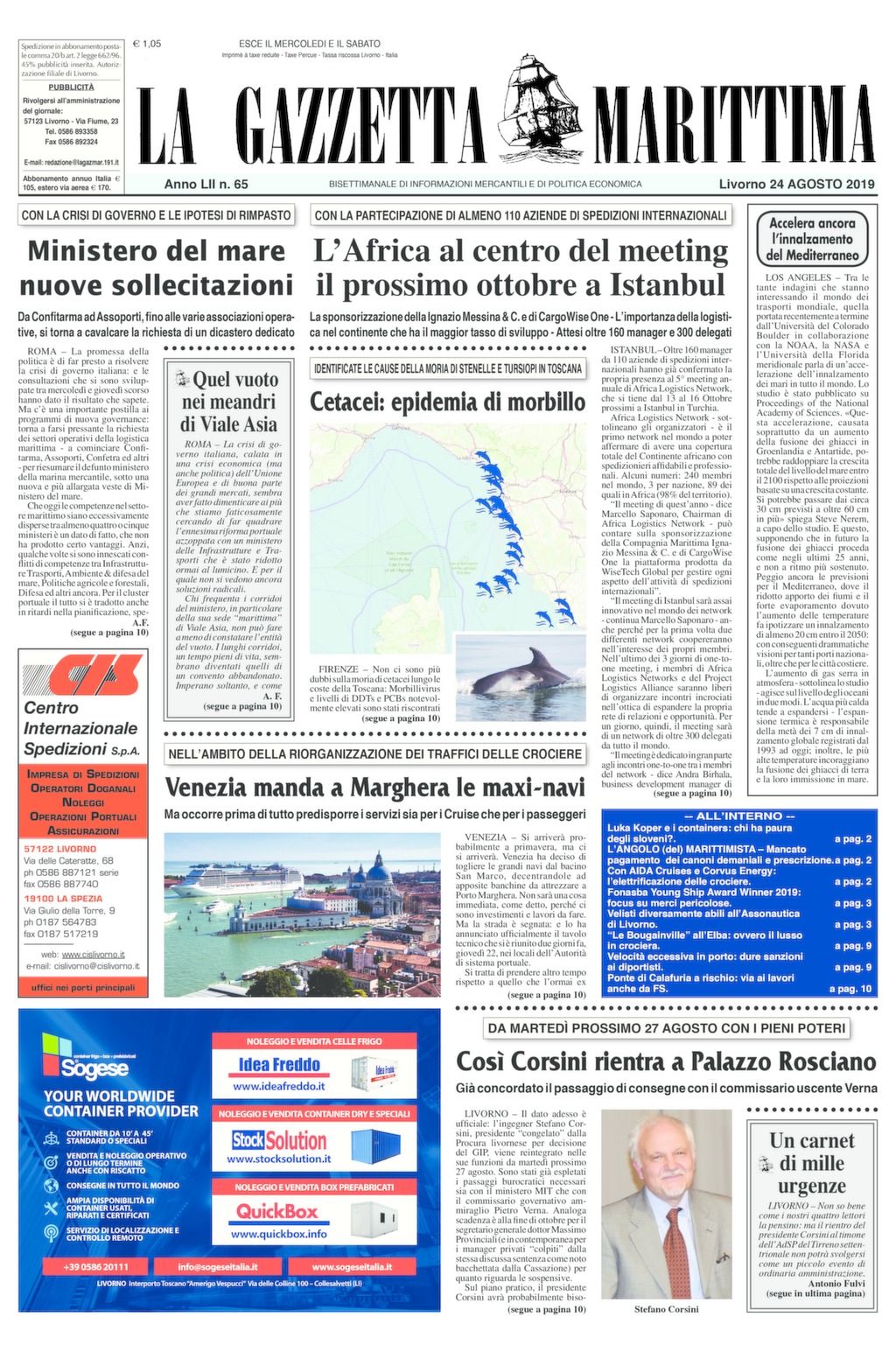 Giornale del 24-8-2019