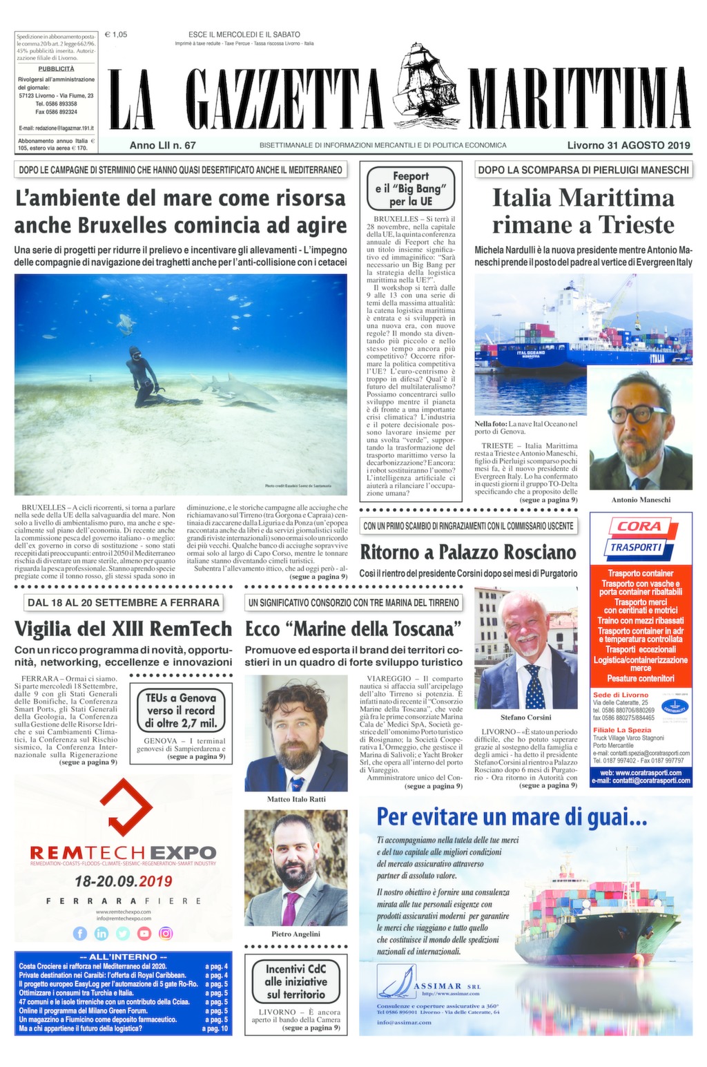 Giornale del 31-8-2019