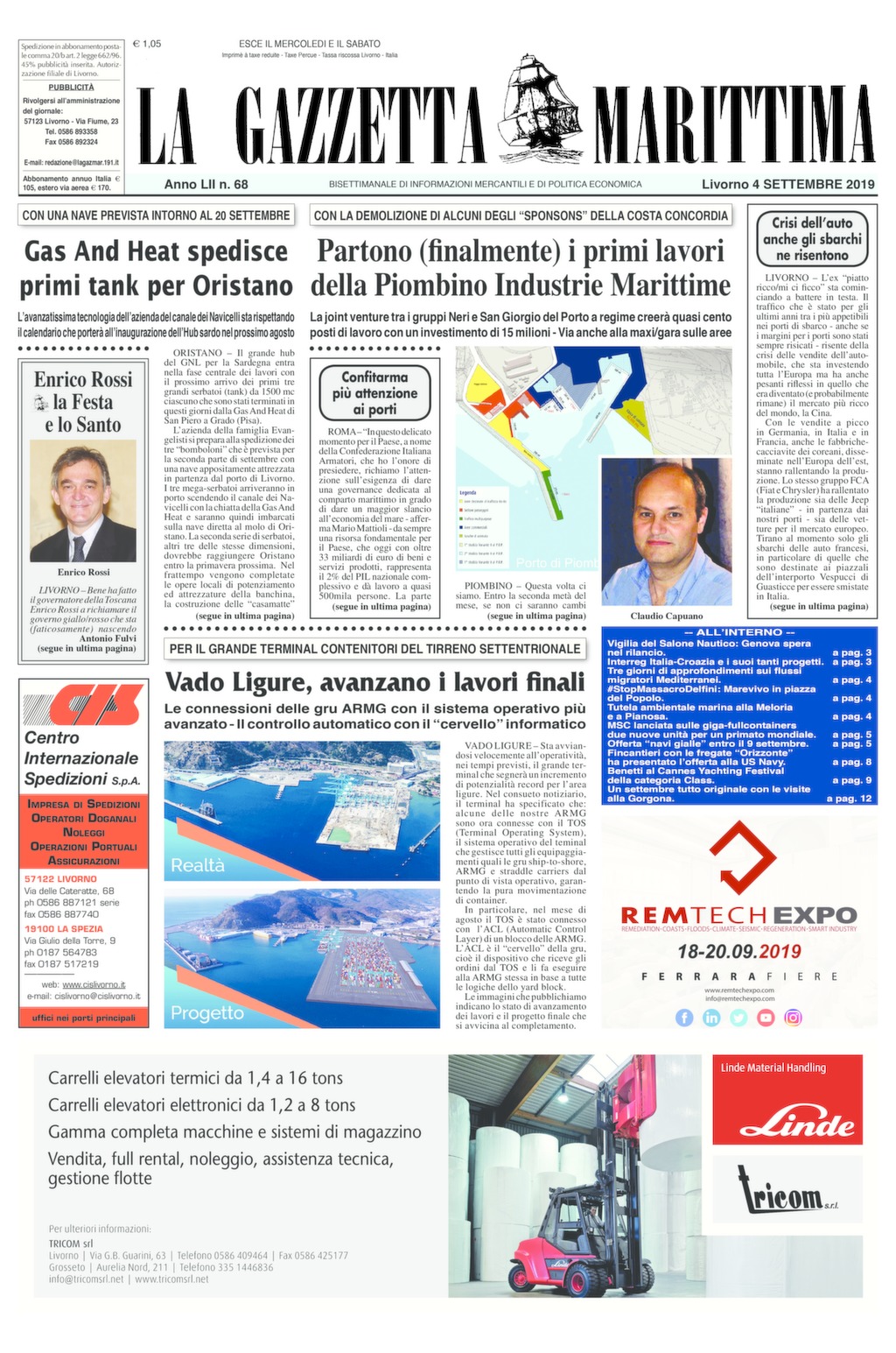 Giornale del 4-9-2019