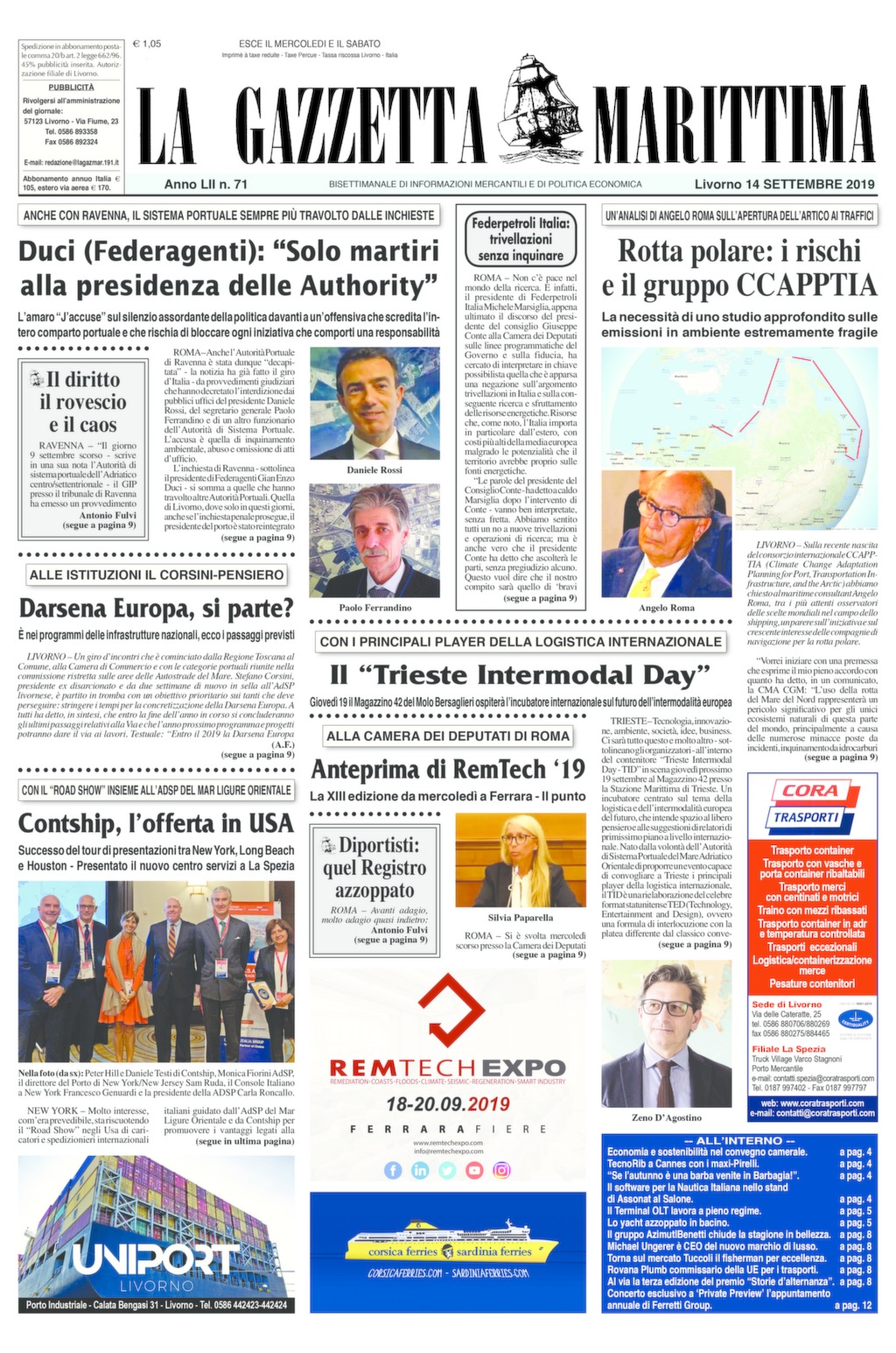 Giornale del 14-9-2019
