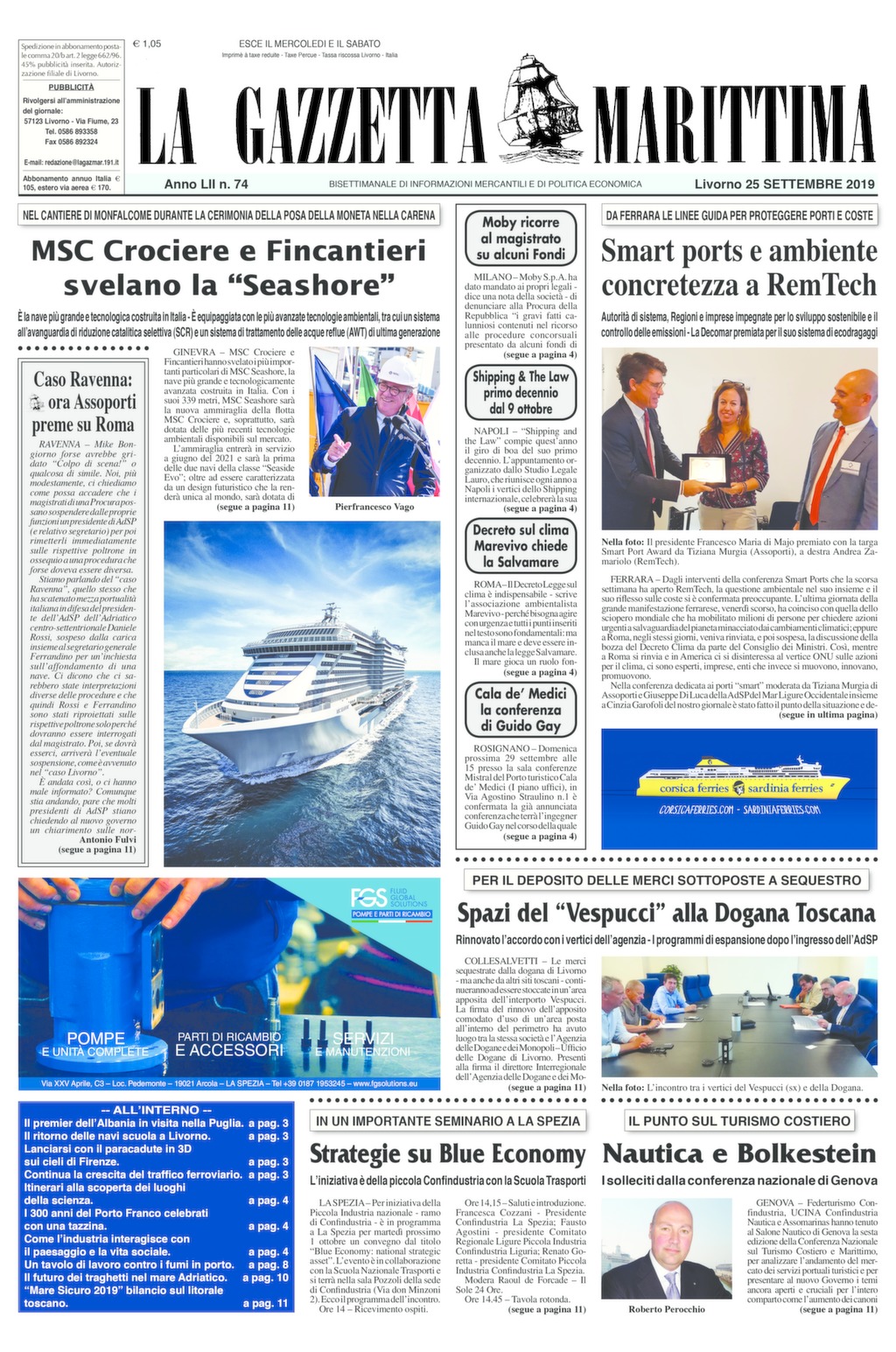 Giornale del 25-9-2019