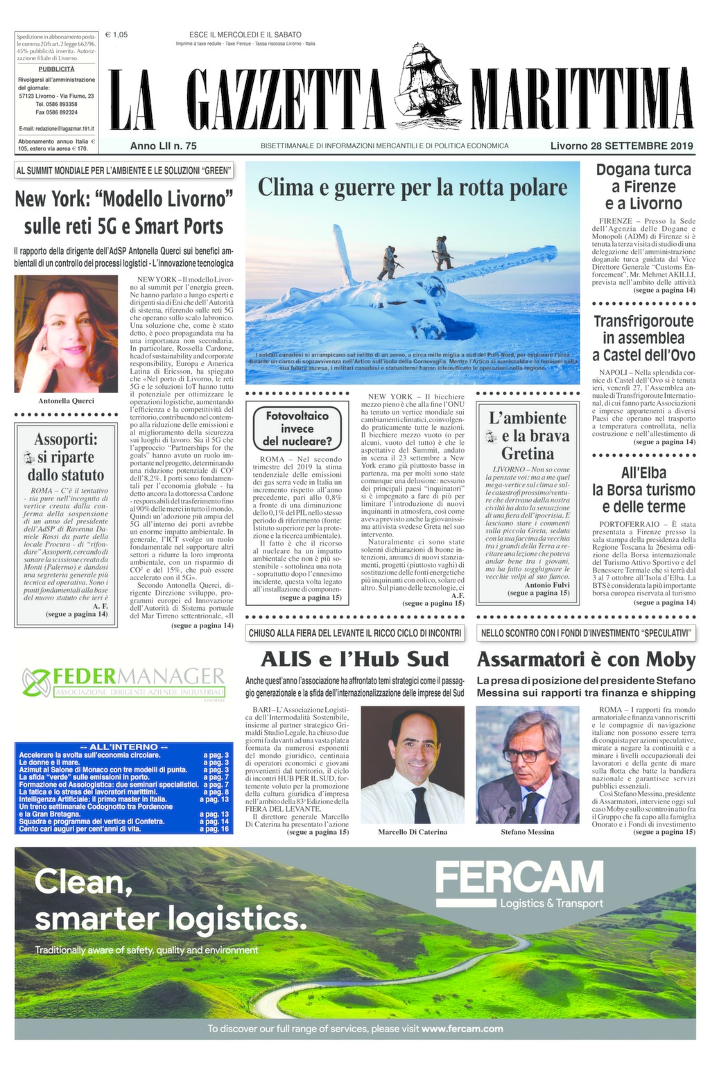 Giornale del 28-9-2019