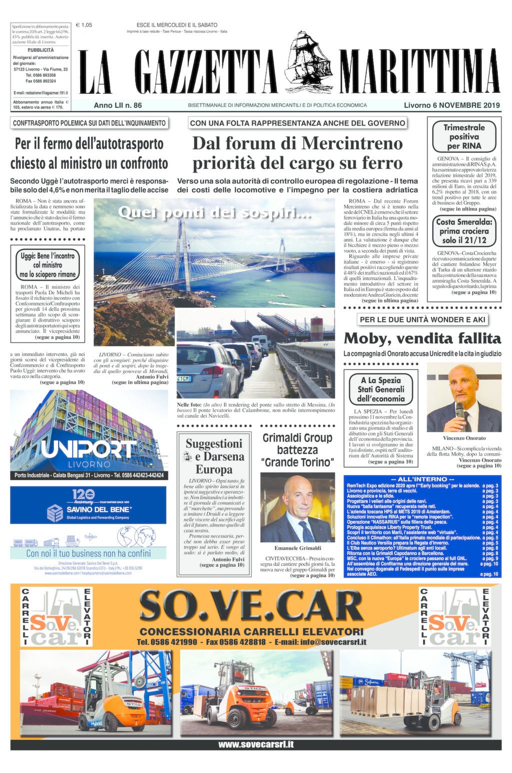 Giornale del 6-11-2019
