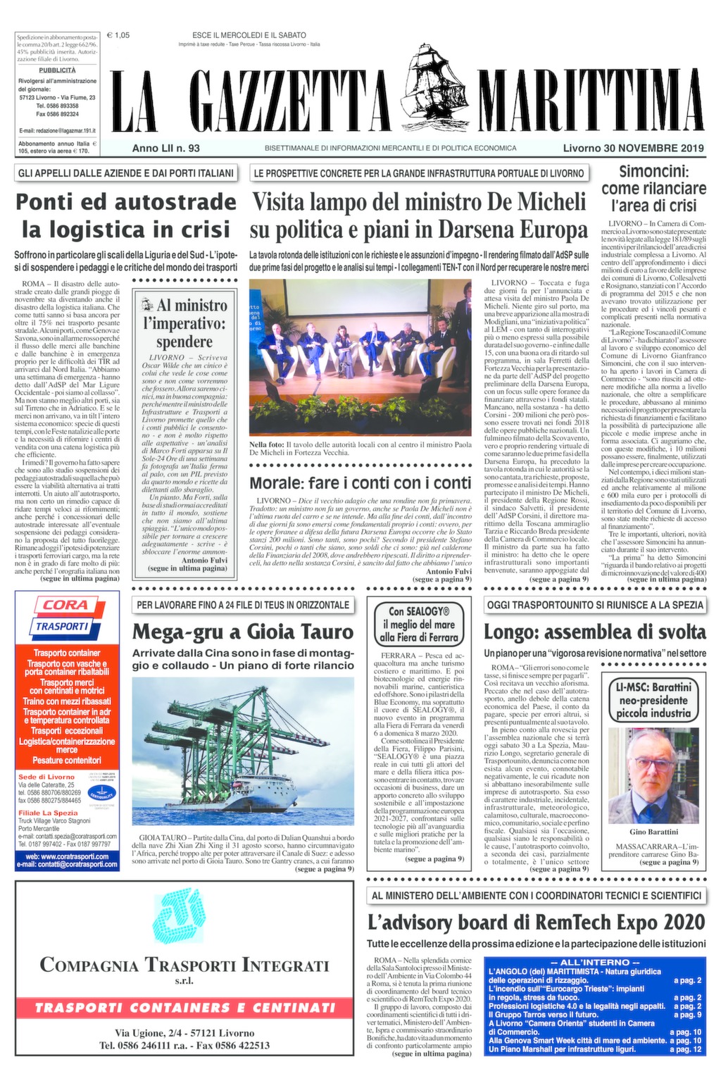 Giornale del 30-11-2019