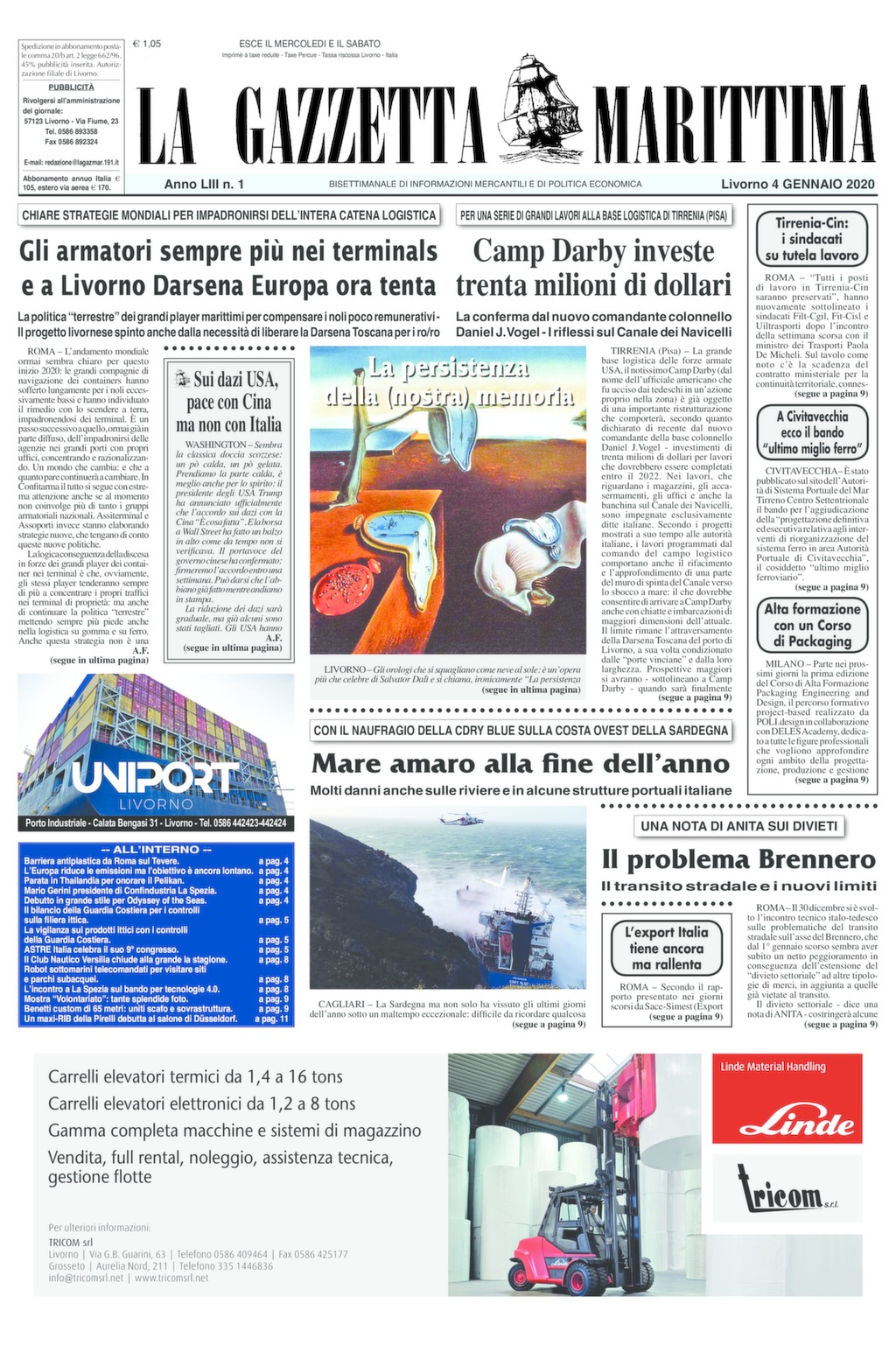 Giornale del 4-1-2020