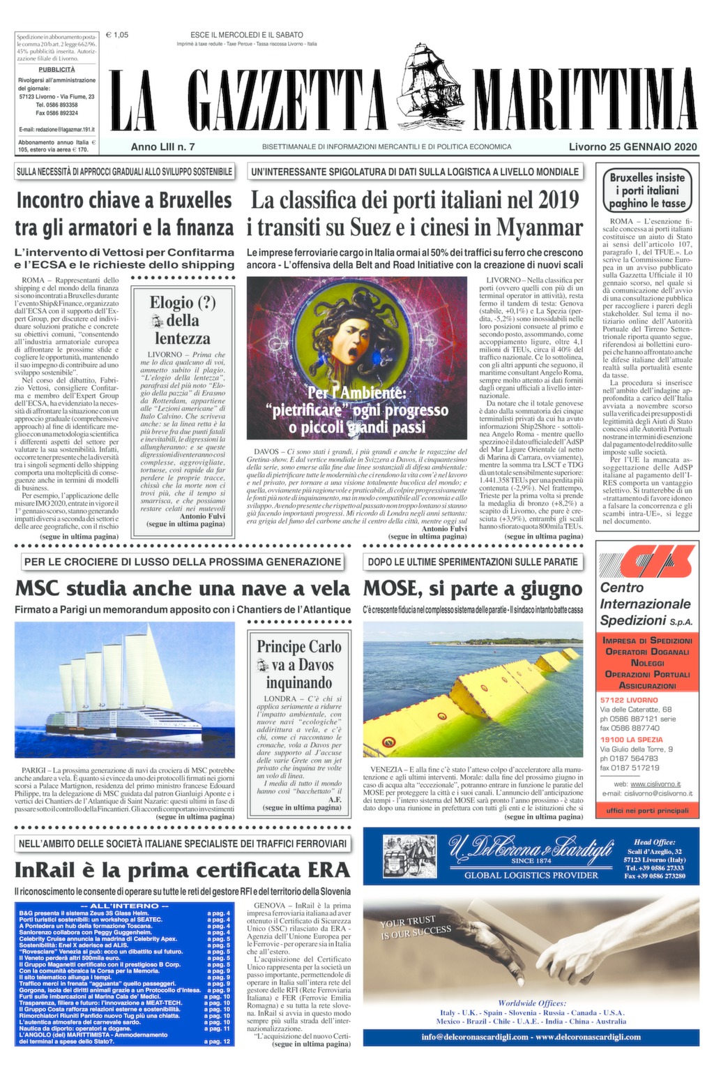 Giornale del 25-1-2020