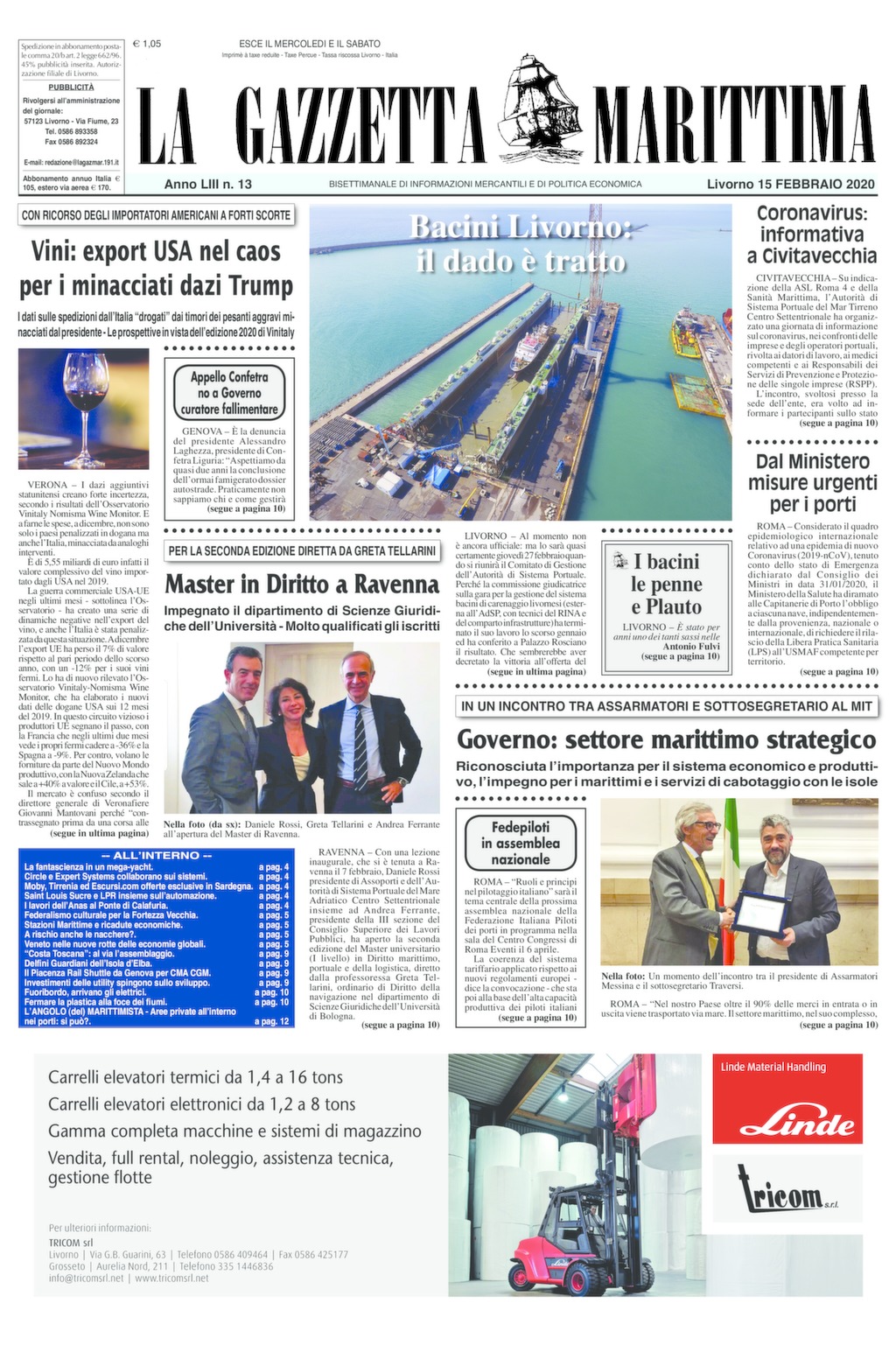 Giornale del 15-2-2020