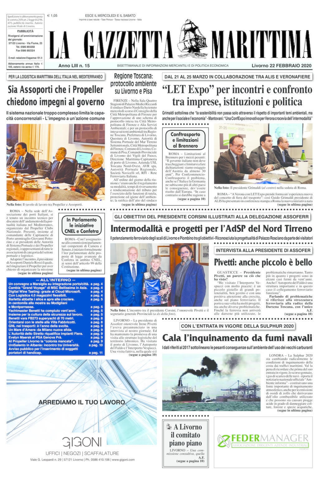 Giornale del 22-2-2020