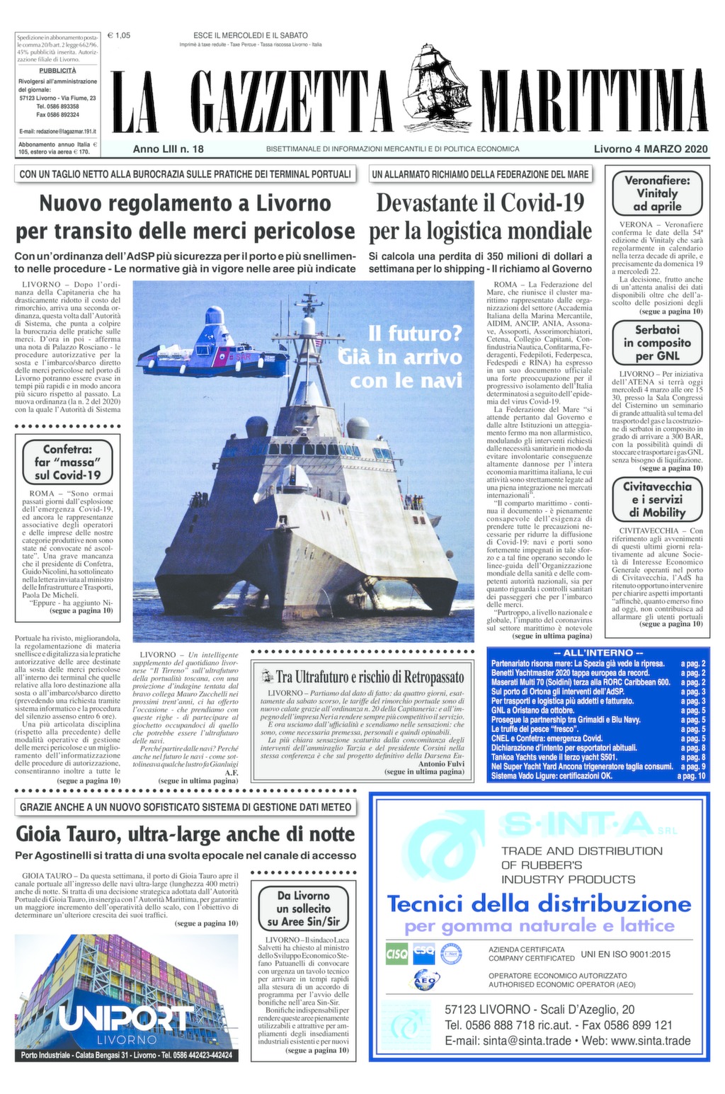 Giornale del 4-3-2020