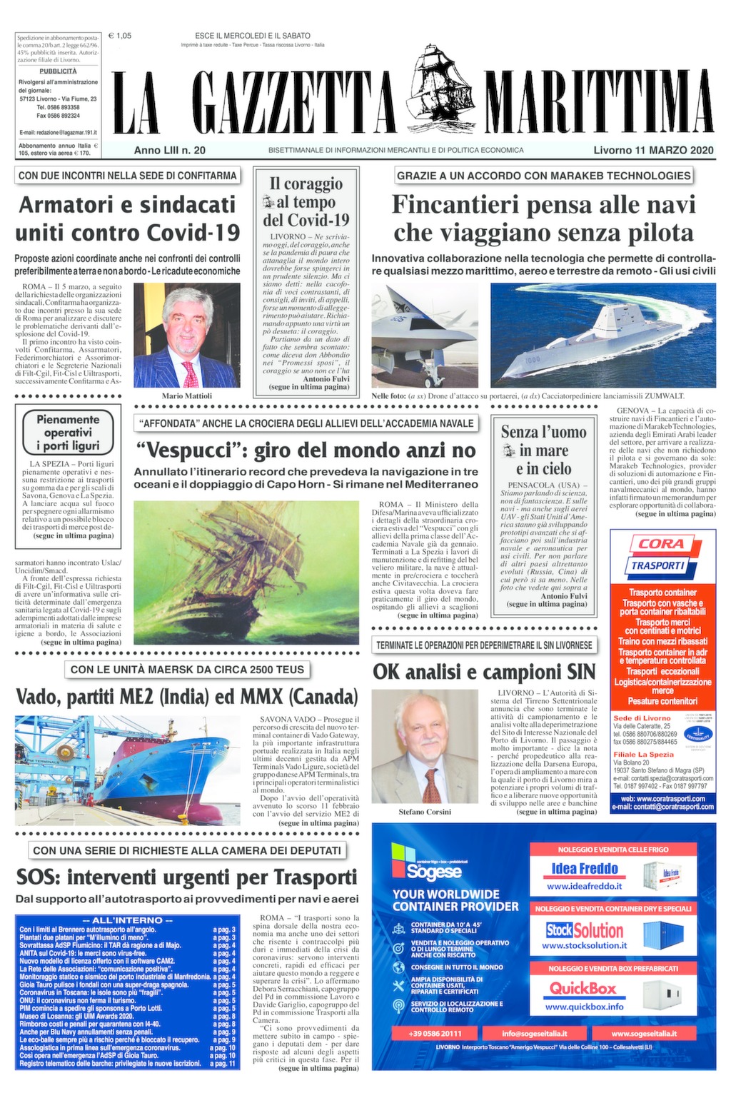 Giornale dell’11-3-2020
