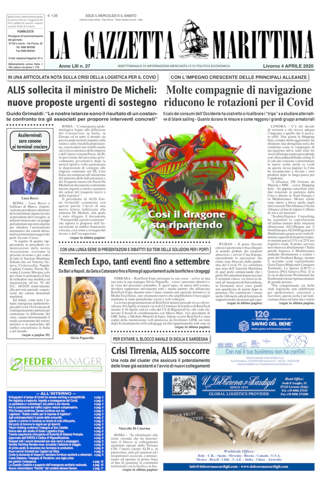 Giornale del 4-4-2020