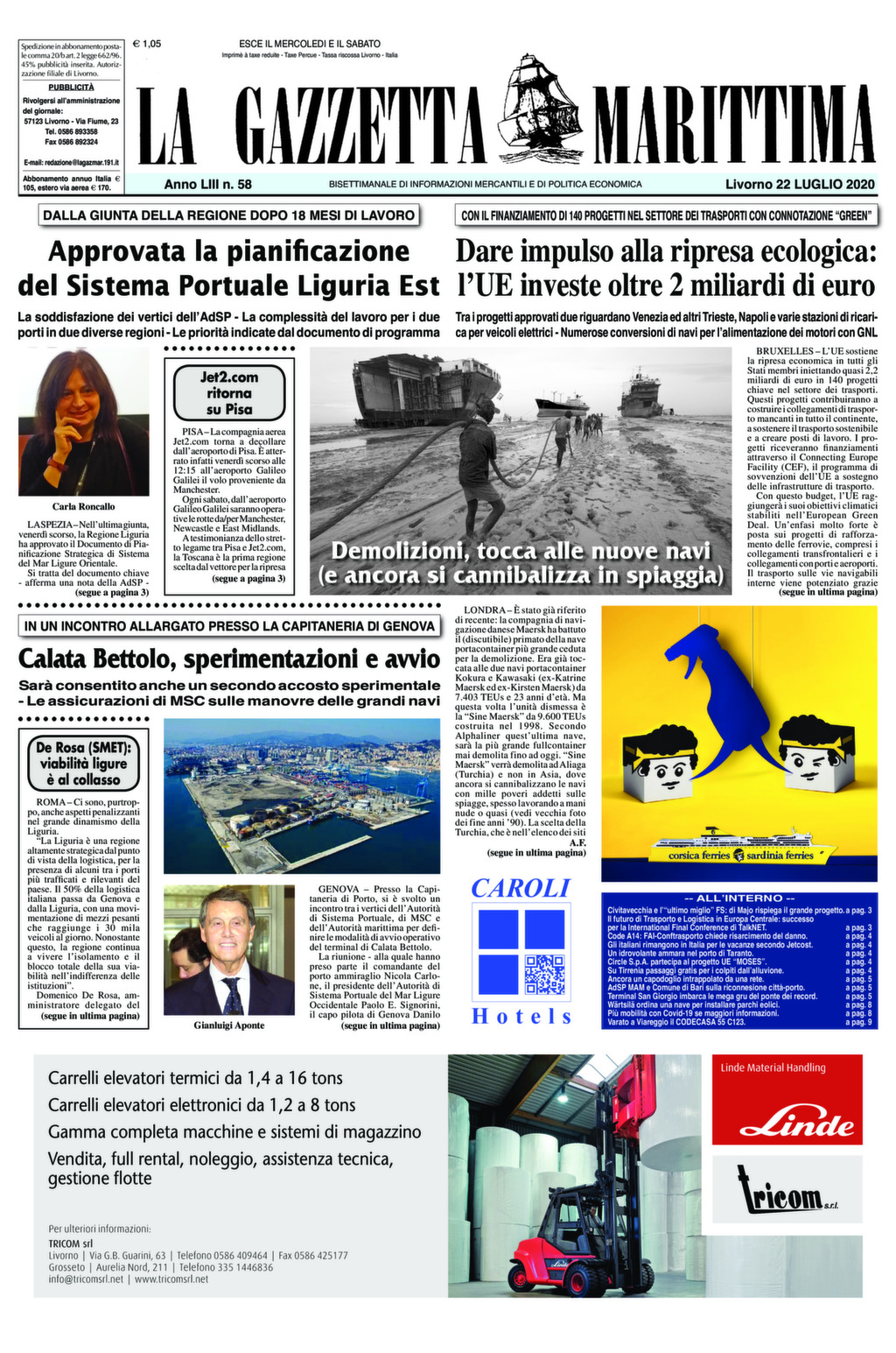 Giornale del 22-7-2020
