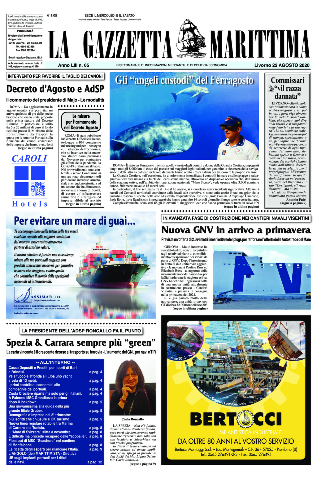 Giornale del 22-8-2020