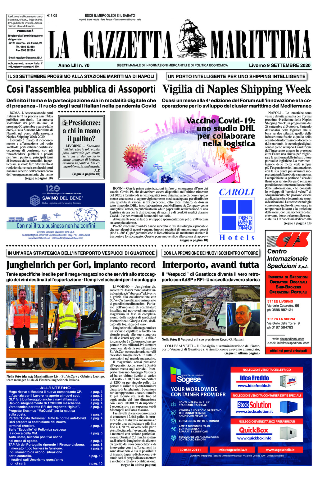 Giornale del 9-9-2020