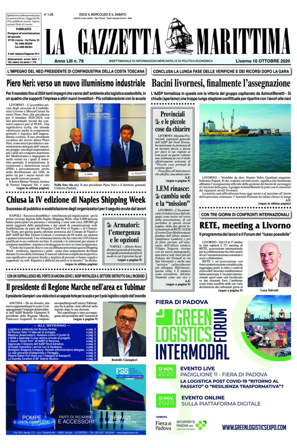 Giornale del 10-10-2020