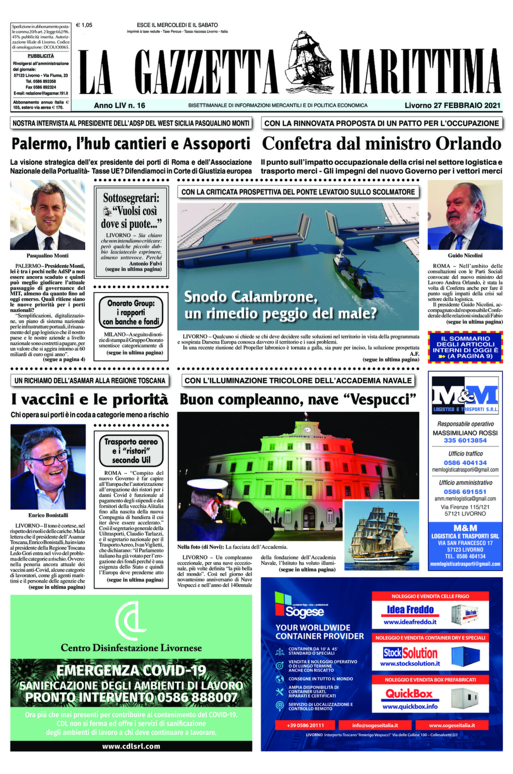 Giornale del 27-2-2021